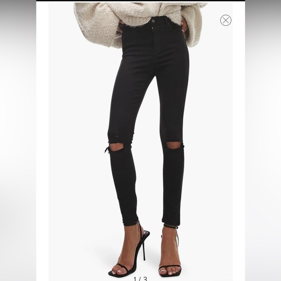 Topshop Jamie High Waist Ripped Skinny Jeans - Picture 1 of 1